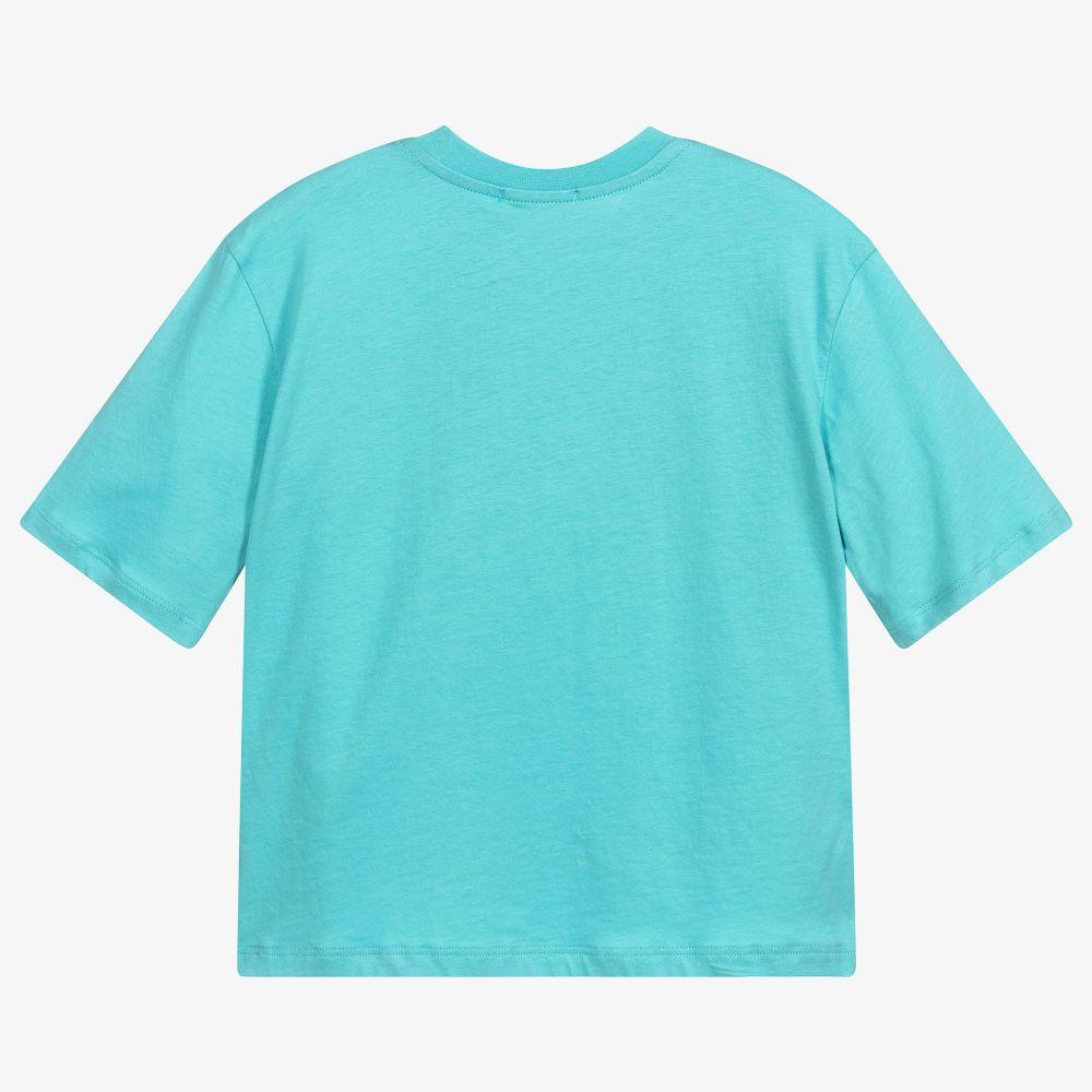 女童蓝色Logo棉T恤