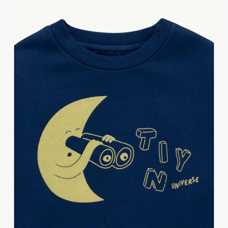 儿童蓝色印花棉卫衣