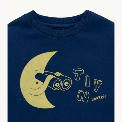 儿童蓝色印花棉卫衣