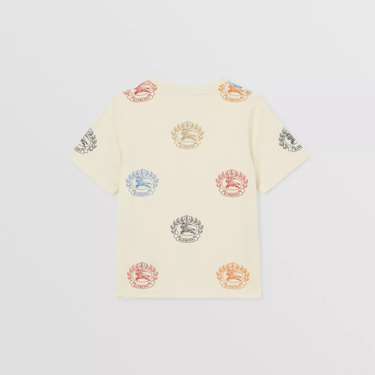 儿童奶油白印花棉T恤