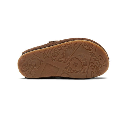 Boys & Girls Brown Slippers With Ankle Strap