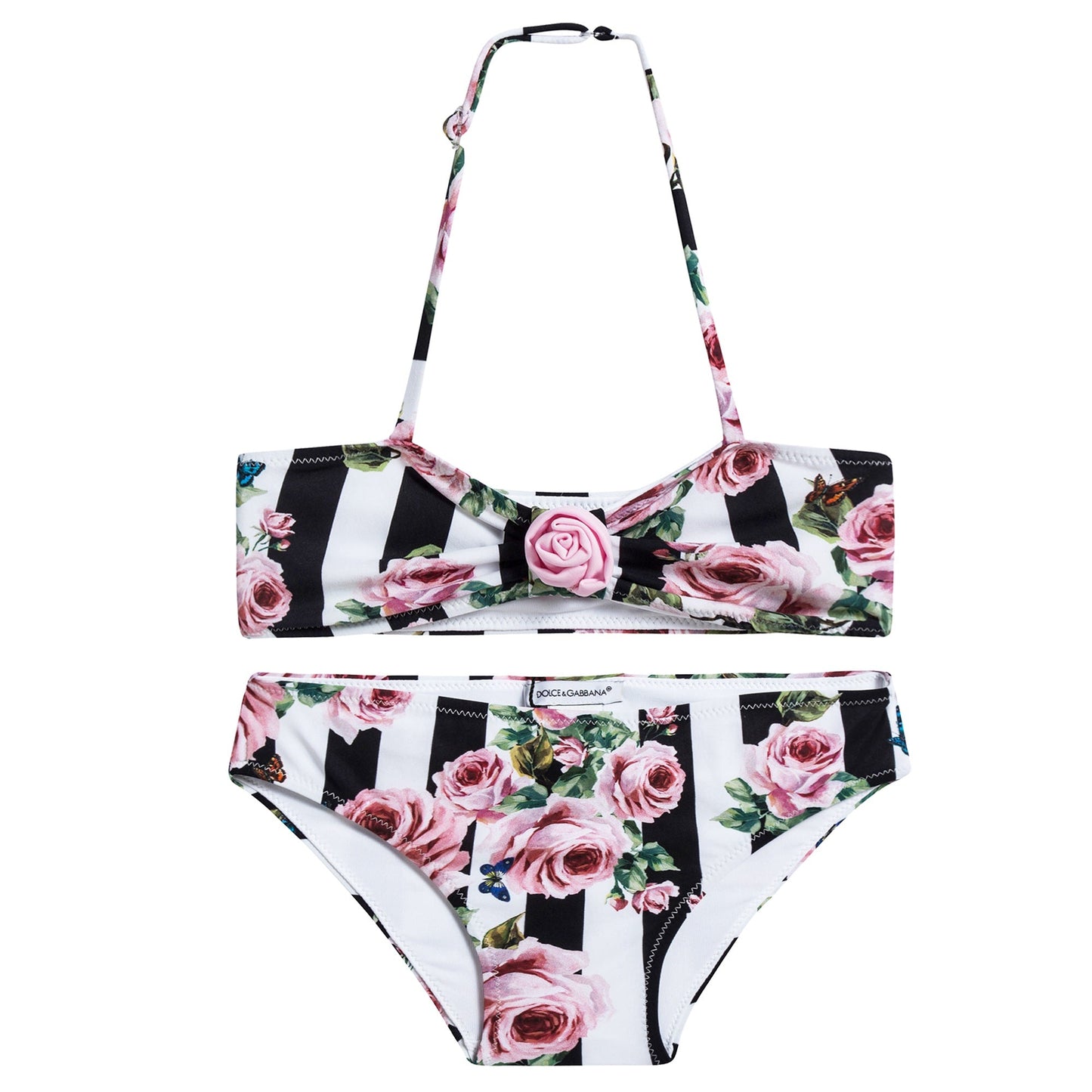 Girls Pink Flower Bikini