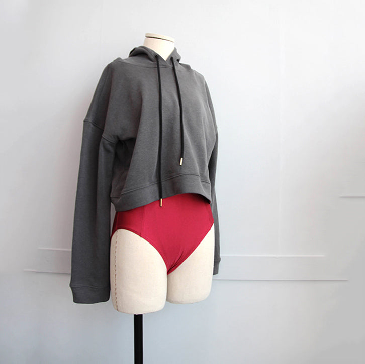 女童灰色芭蕾舞保暖卫衣