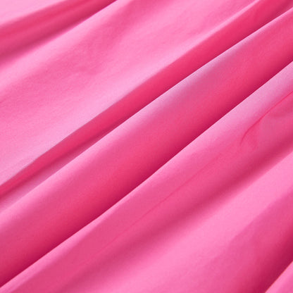 女童亮粉色棉连衣裙