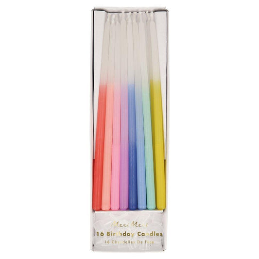 Rainbow Dipped Tapered Candles
