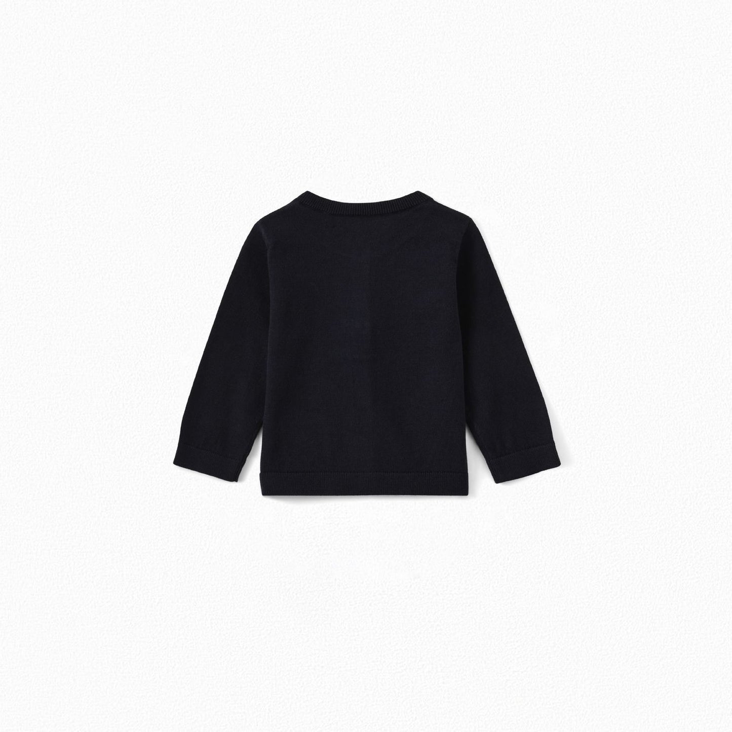 女婴藏青色棉开衫