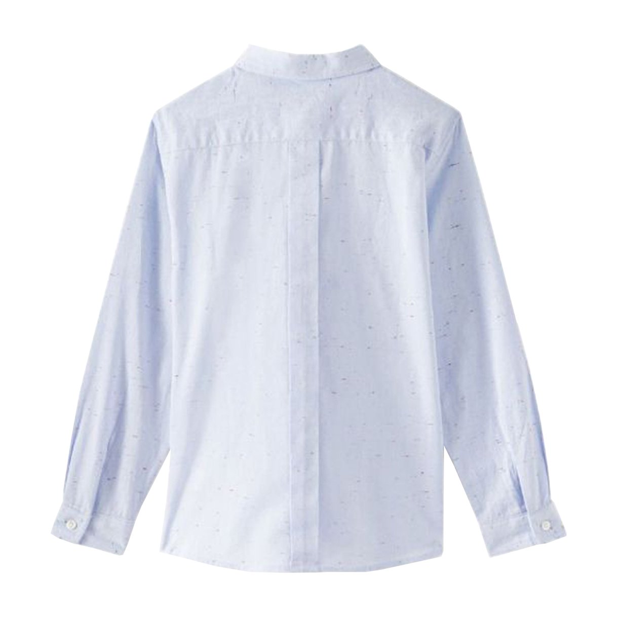 男童蓝色棉衬衫