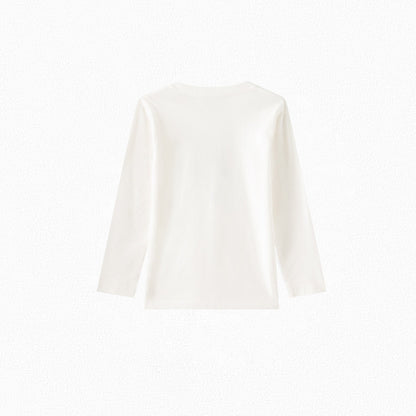 男童白色印花棉T恤