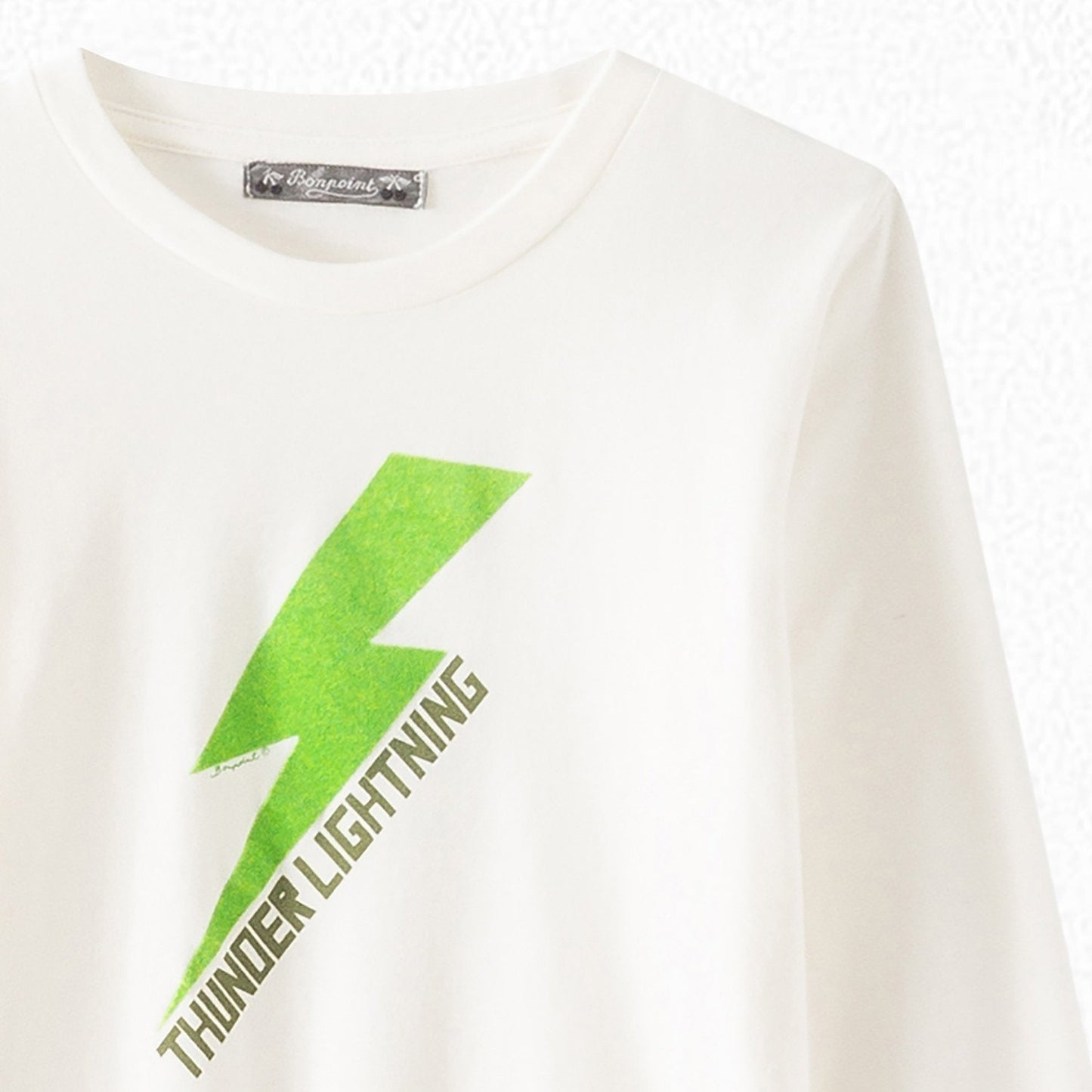 男童白色印花棉T恤