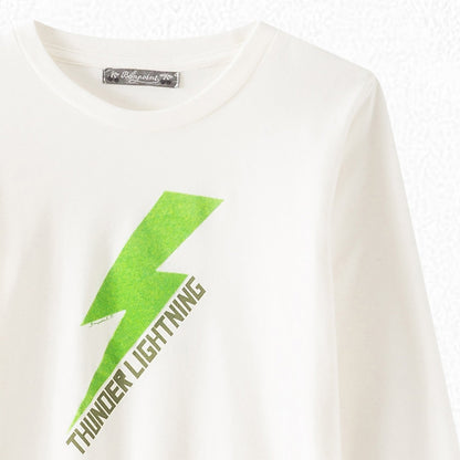 男童白色印花棉T恤