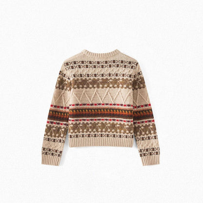 儿童米色Logo毛衣