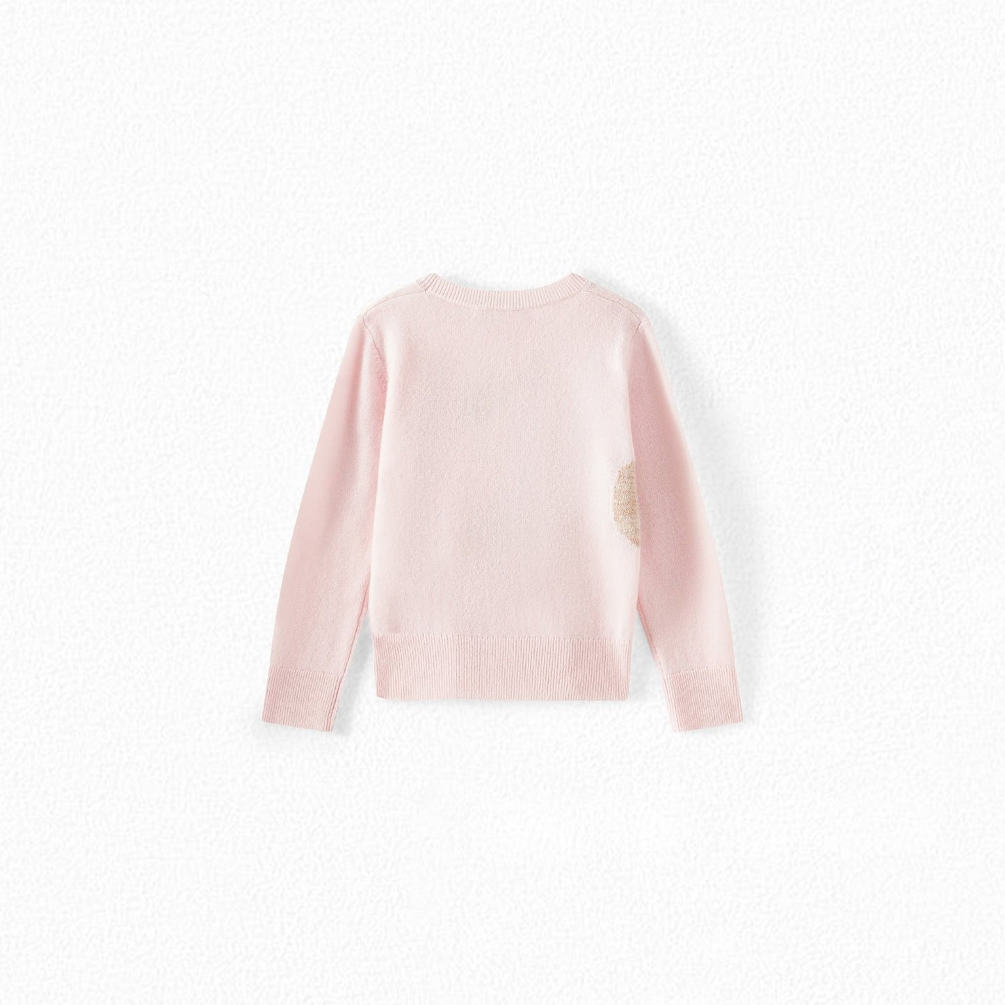 女童粉色羊绒毛衣