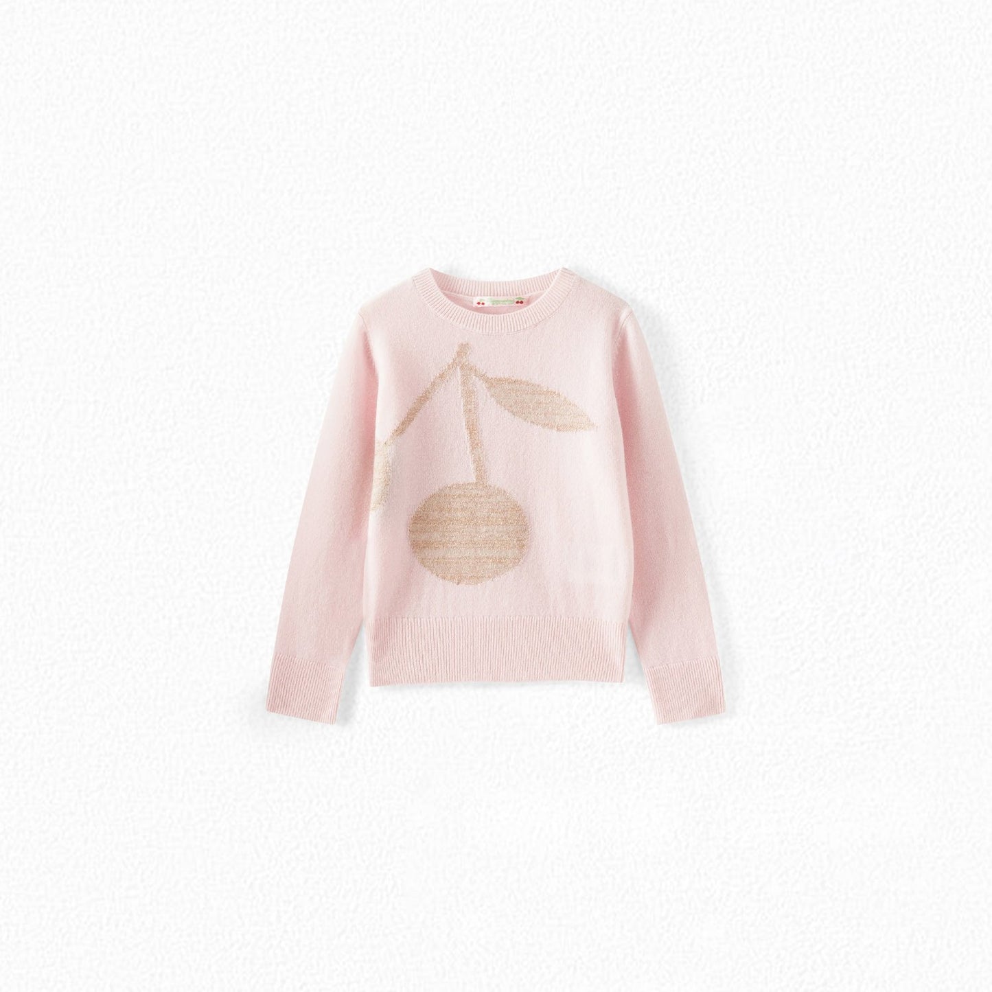 女童粉色羊绒毛衣