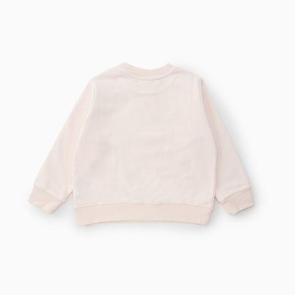 女童粉色Logo棉卫衣