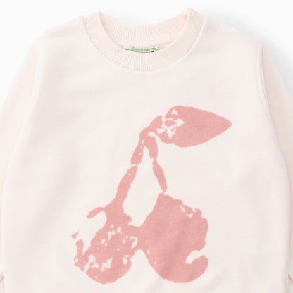 女童粉色Logo棉卫衣