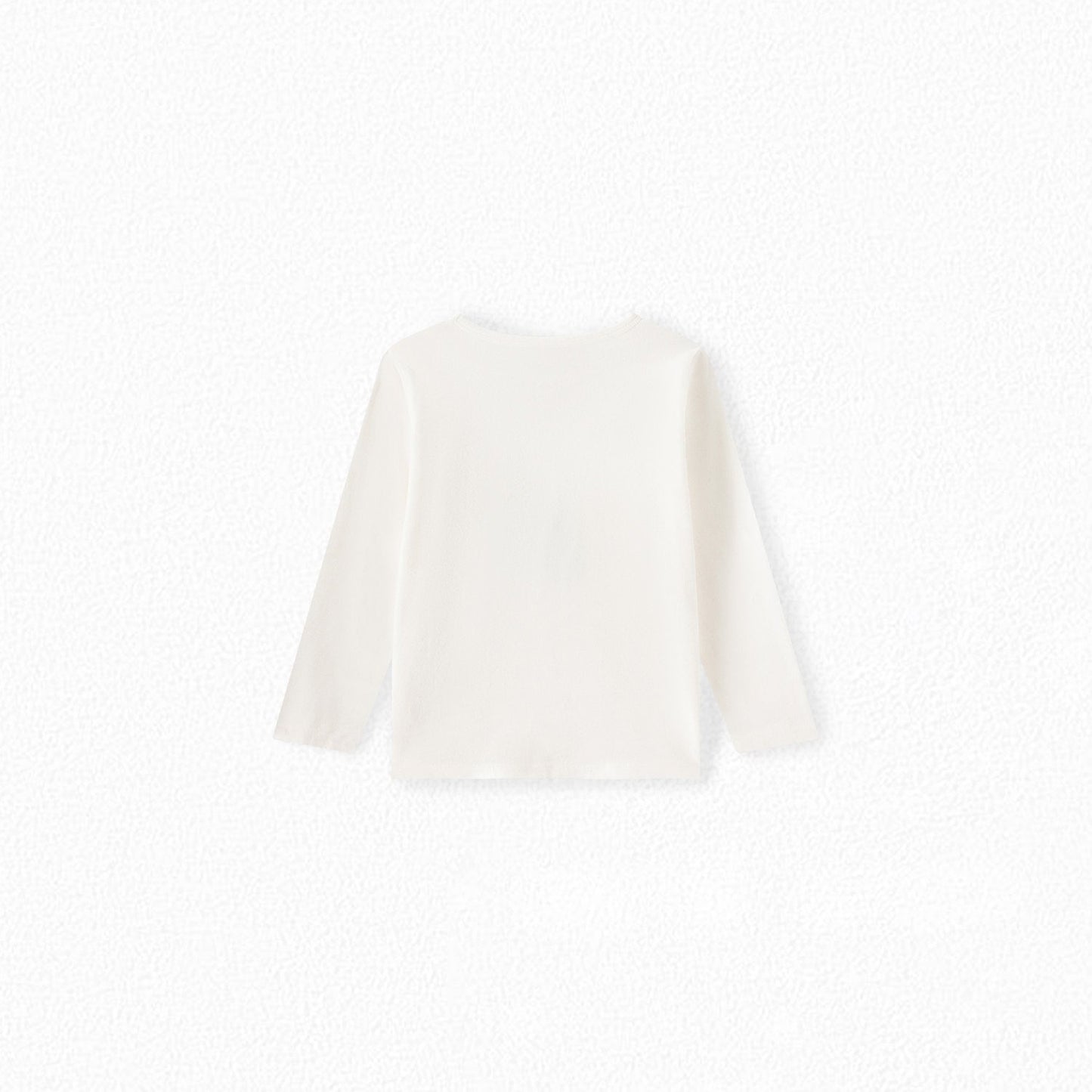 女童白色印花棉T恤