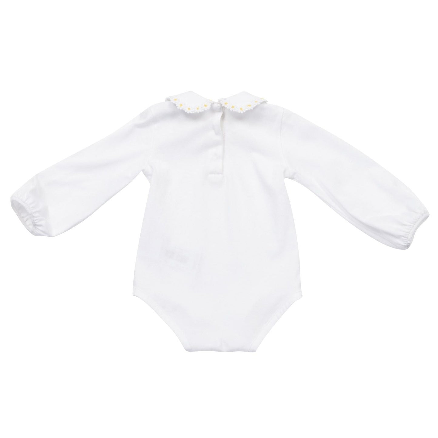 Baby Girls Ivory Bodysuit With Frill Collar