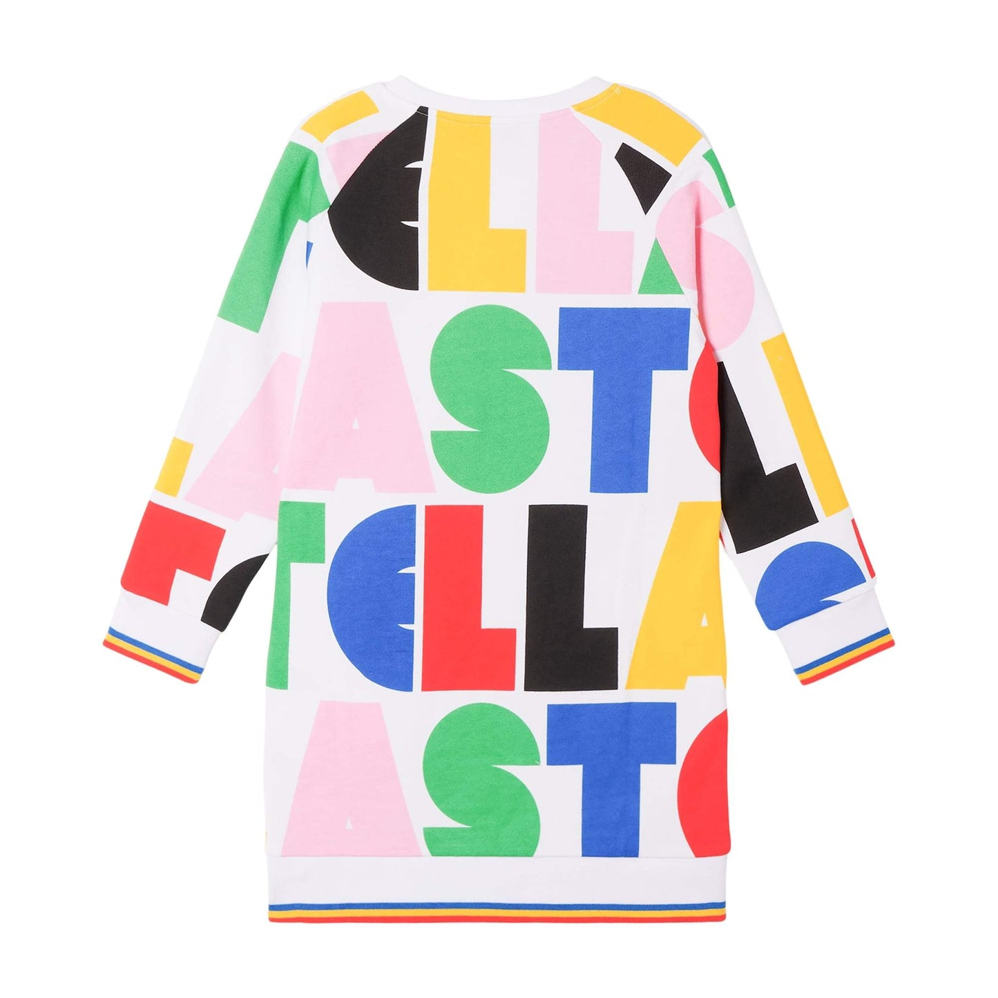 女童白色Logo棉连衣裙