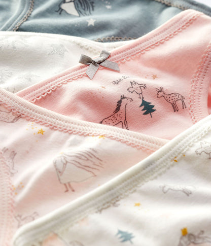 女童彩色印花棉内裤套装(5件)