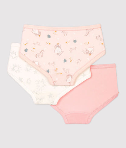 女童彩色棉内裤套装(3件)