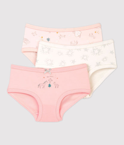 女童彩色棉内裤套装(3件)