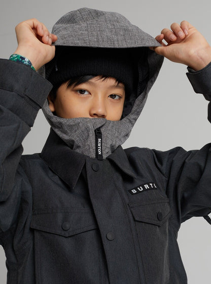 儿童黑色滑雪夹克