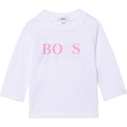 女婴粉色Logo棉套装