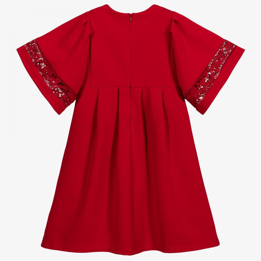 女童红色连衣裙