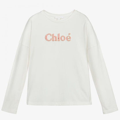女童白色Logo上衣