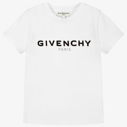 男童白色Logo棉T恤