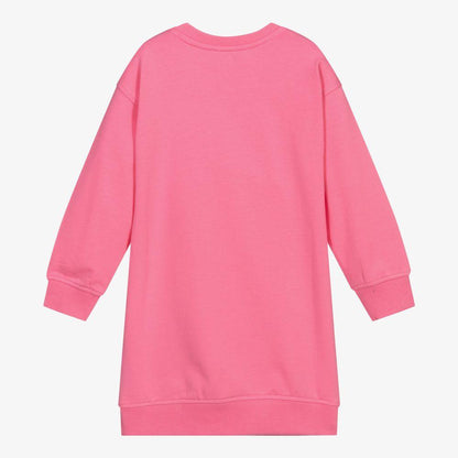 女童粉色Logo棉连衣裙