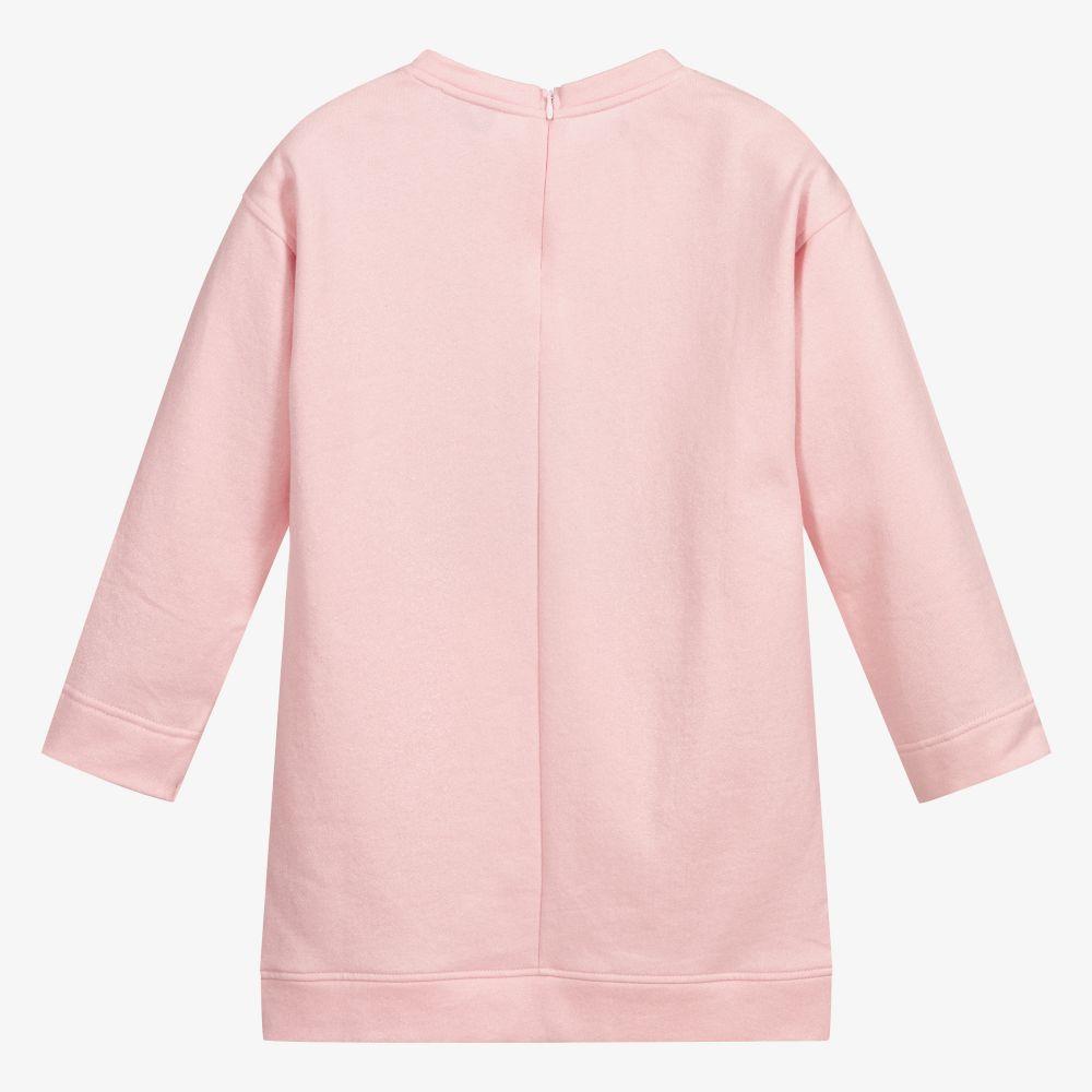 女童粉色Logo棉连衣裙