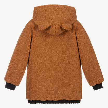 儿童棕色棉夹克