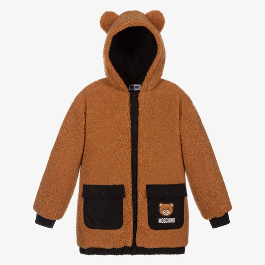 儿童棕色棉夹克