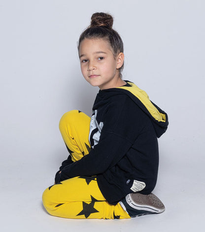 儿童黑色连帽卫衣