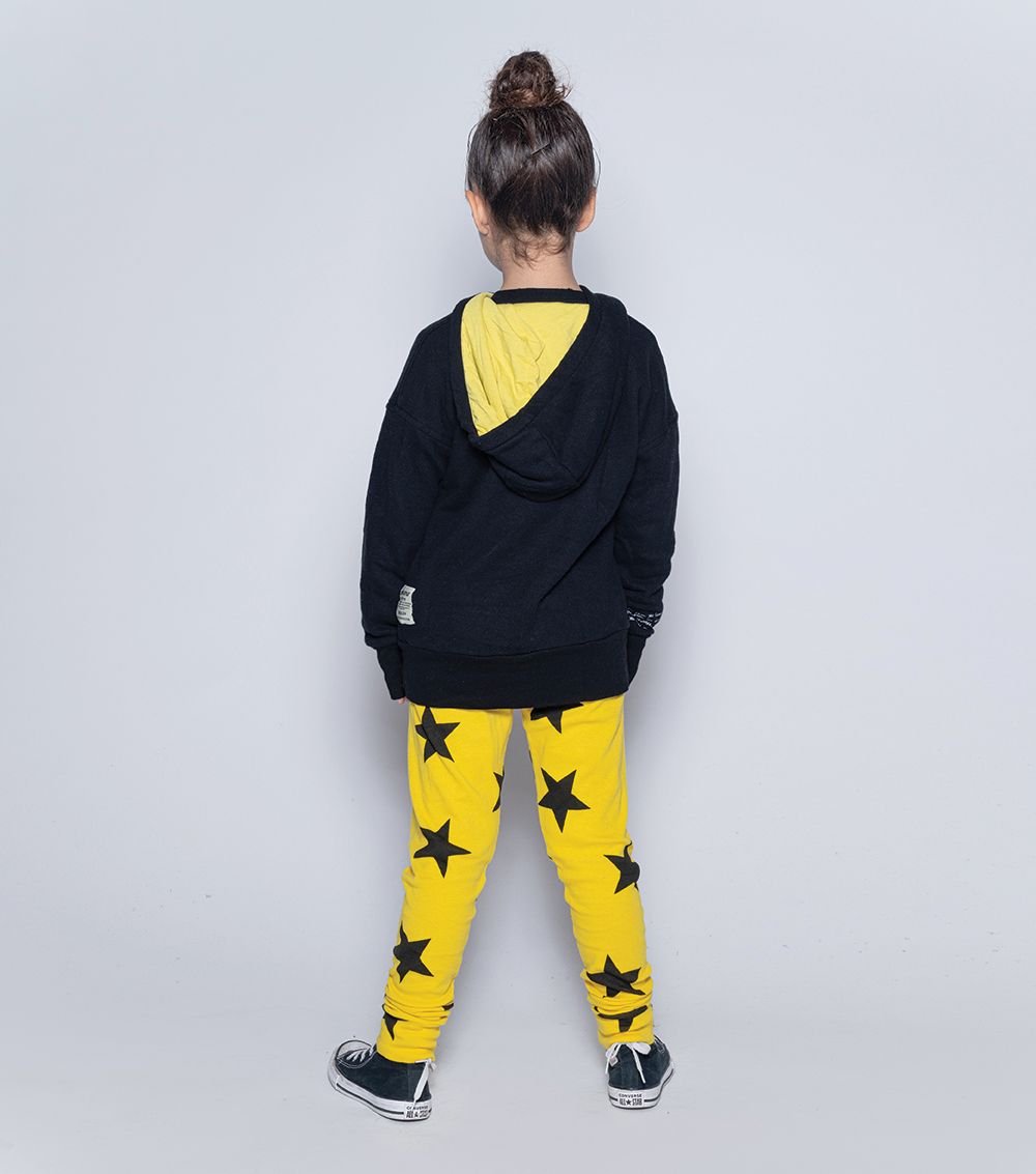 儿童黑色连帽卫衣