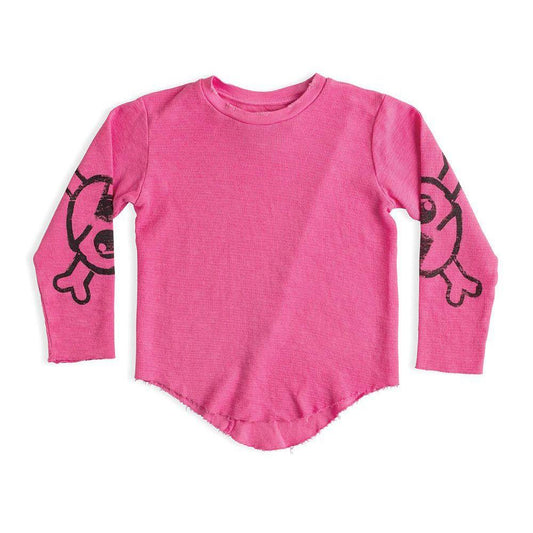 女童粉色骷髅T恤