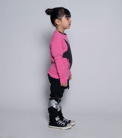 儿童黑色宽松长裤