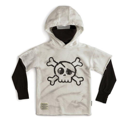 儿童白色连帽卫衣