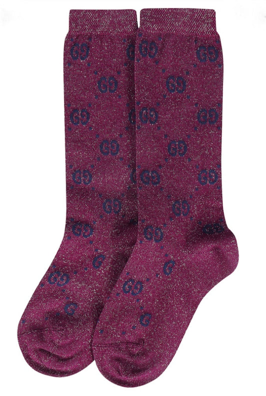 Girls Mauve & Blue GG Socks