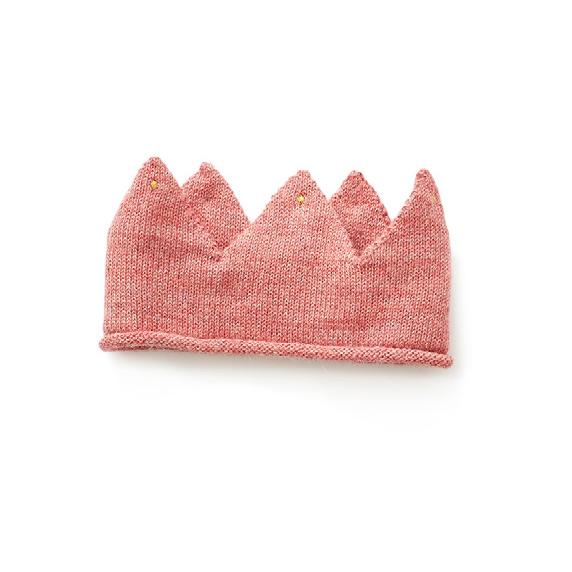 女童粉色刺绣羊驼毛王冠