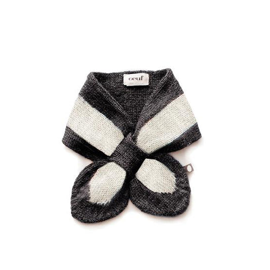 女童黑色羊驼毛围巾