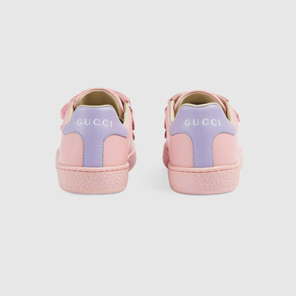 Girls Pink GG Logo Leather Shoes