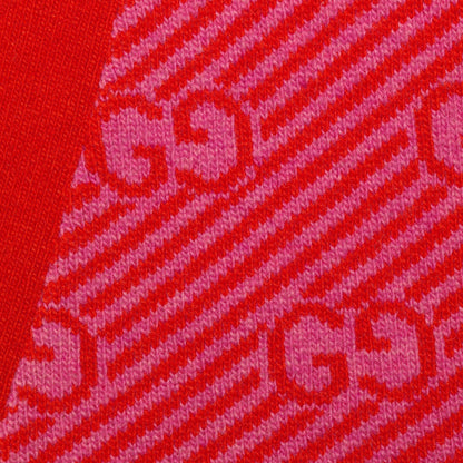 Girls Red GG Logo Wool Cardigan