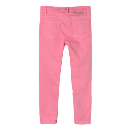 Girls Pink Cotton Jersey Trousers