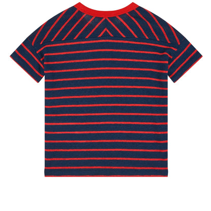 Boys & Girls Navy Stripe Logo T-Shirt