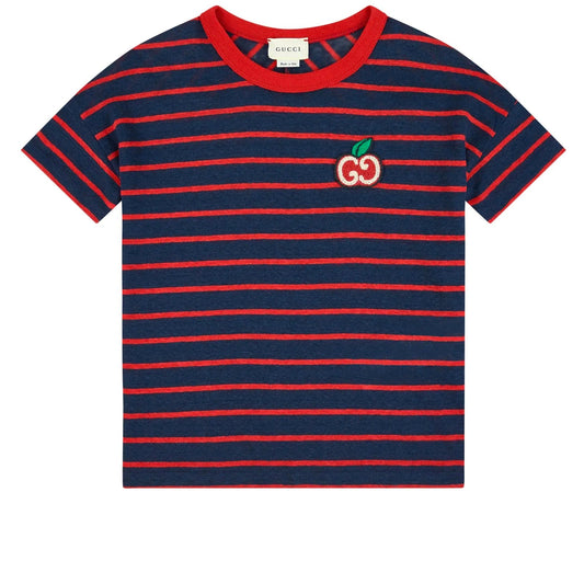 Boys & Girls Navy Stripe Logo T-Shirt