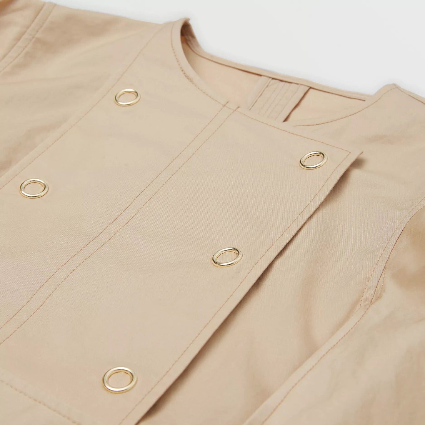 女童米色棉连衣裙