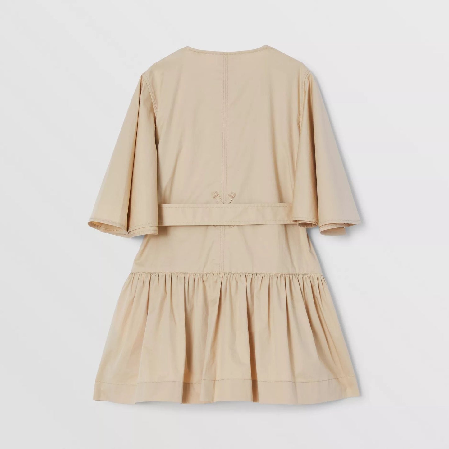 女童米色棉连衣裙