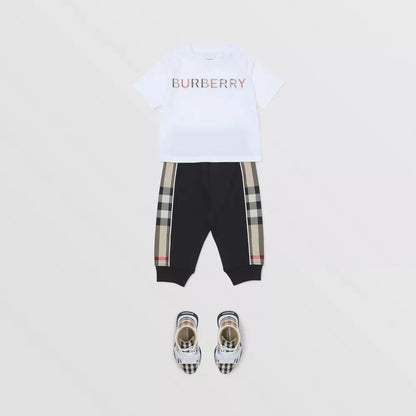 男婴黑色棉长裤